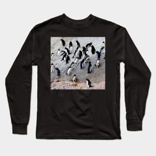 Snares Crested Penguins Long Sleeve T-Shirt